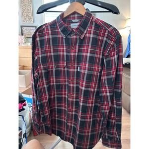 Carhartt Relaxed Fit Mens Plaid Button Down Flannel Shirt Long Sleeve